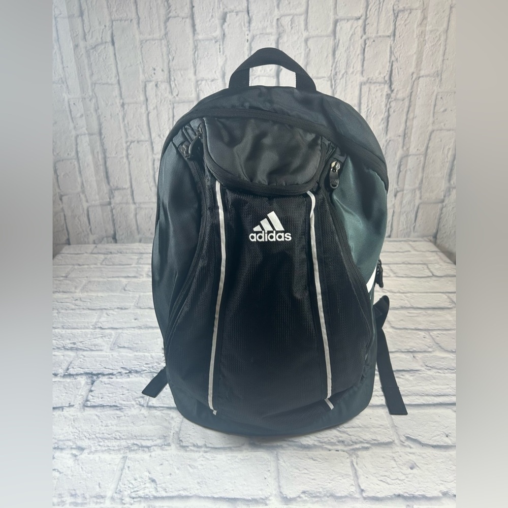 Adidas Black and White Laptop Backpack.